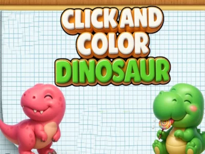 Mchezo Bonyeza na rangi dinosaurs online