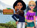 Mchezo Jasmine na Kampi na Rapunzel online Mchezo Jasmine na Kampi na Rapunzel online