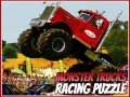 Mchezo Puzzle la mashindano ya magari ya monsters online