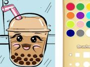 Mchezo Kitabu cha kuchorea chai cha Boba kwa watoto online
