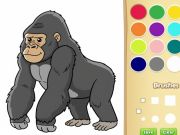 Mchezo Kitabu cha kuchorea cha Gorilla kwa watoto online