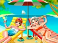 Mchezo Elsa na Anna Ufuoni Selfie online Mchezo Elsa na Anna Ufuoni Selfie online