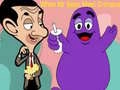 Mchezo Wakati Bw. Bean anakutana na Grimace online Mchezo Wakati Bw. Bean anakutana na Grimace online
