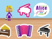 Mchezo Ulimwengu wa Alice Maumbo ya Vifaa vya Muziki online