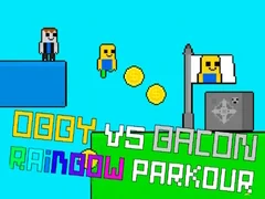 Mchezo Obby dhidi ya Bacon Rainbow Parkour online