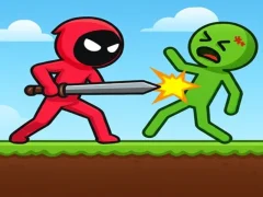 Mchezo Red Stickman vs Monster School online