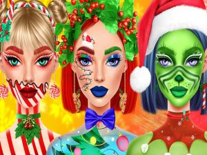 Mchezo Makeup ya Krismasi ya Ellie online