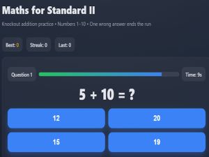 Mchezo Maths kwa Standard II online