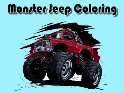 Mchezo Monster Jeep Coloring online Mchezo Monster Jeep Coloring online