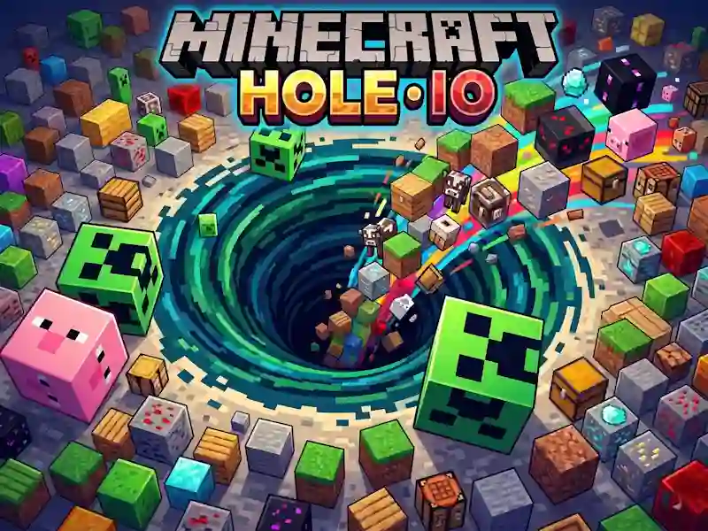 Mchezo Minecraft Hole IO online