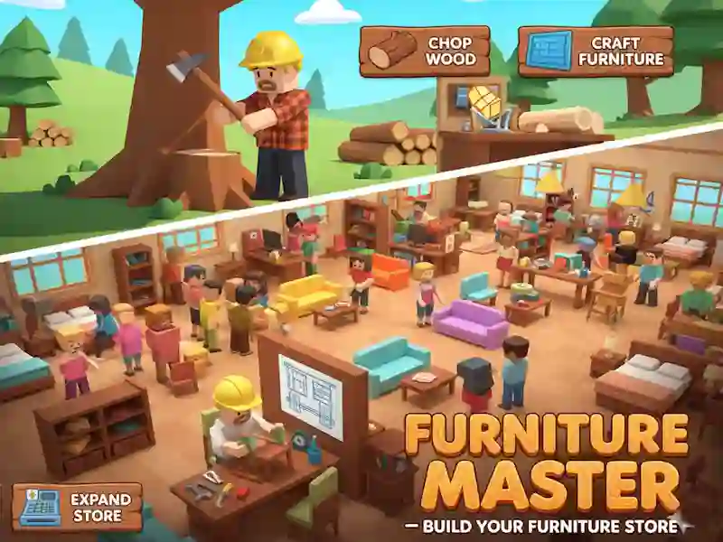 Mchezo Furniture Master — Jenga Duka Lako la Samani online