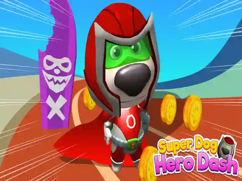 Mchezo Super mbwa shujaa dash online