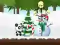 Mchezo Mbio za Panda ya Krismasi online Mchezo Mbio za Panda ya Krismasi online