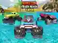 Mchezo Kuendesha Monster Truck kwenye Ufukwe wa Bahar online Mchezo Kuendesha Monster Truck kwenye Ufukwe wa Bahar online