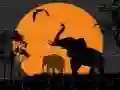 Mchezo Puzzle ya Silhouette ya Tembo online Mchezo Puzzle ya Silhouette ya Tembo online