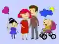 Mchezo Familia Furaha Kitabu cha Rangi online Mchezo Familia Furaha Kitabu cha Rangi online