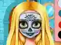 Mchezo Mapambo ya Uso wa Halloween wa Dada online