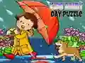 Mchezo Puzzle ya Watoto wa Siku ya Mvua online