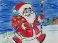 Mchezo Kuchora Santa Claus online Mchezo Kuchora Santa Claus online