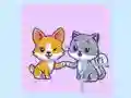 Mchezo Puzzle za Paka na Mbwa online