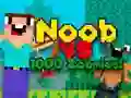 Mchezo Noob dhidi ya 1000 zombies online Mchezo Noob dhidi ya 1000 zombies online