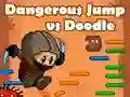 Mchezo Kujuta Hatari vs Doodle Jump online