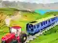 Mchezo Traktori ulioshikiliwa ukivuta treni online