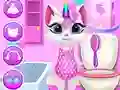 Mchezo Uangalizi wa Kila Siku kwa Kitty Unicorn online Mchezo Uangalizi wa Kila Siku kwa Kitty Unicorn online