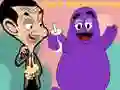 Mchezo Wakati Bw. Bean anakutana na Grimace online
