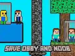 Mchezo Hifadhi Obby na Noob Wachezaji Wawili online Mchezo Hifadhi Obby na Noob Wachezaji Wawili online