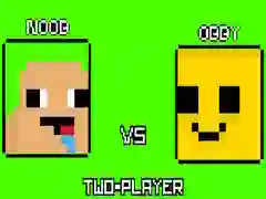 Mchezo Noob dhidi ya Obby Wachezaji Wawili online Mchezo Noob dhidi ya Obby Wachezaji Wawili online