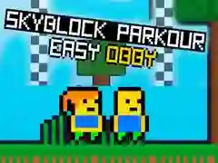 Mchezo Skyblock Parkour Rahisi Obby online