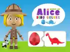 Mchezo Ulimwengu wa Rangi za Dino wa Alice online Mchezo Ulimwengu wa Rangi za Dino wa Alice online