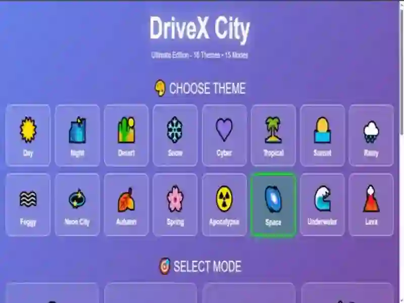 Mchezo Jiji la DriveX online