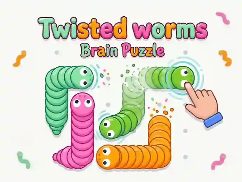 Mchezo Twisted worms Brain Puzzle online