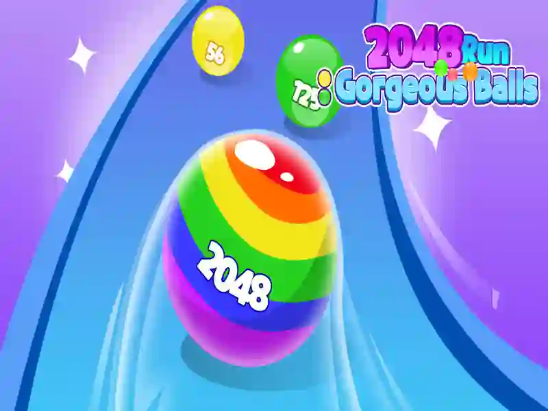 Mchezo 2048 kukimbia mipira nzuri online