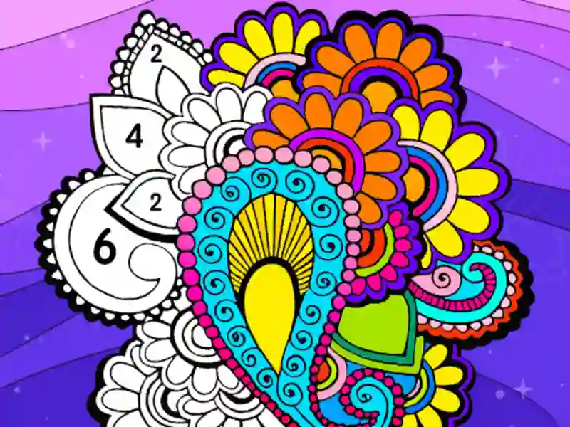 Mchezo Rangi ya rangi ya shabiki kwa nambari online