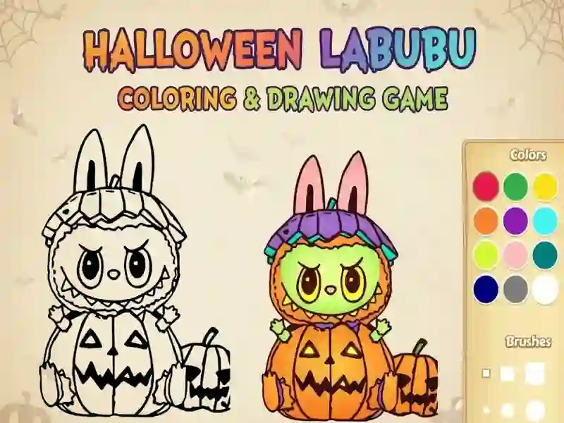 Mchezo Halloween Labubu Coloring & Mchezo wa kuchora online Mchezo Halloween Labubu Coloring & Mchezo wa kuchora online