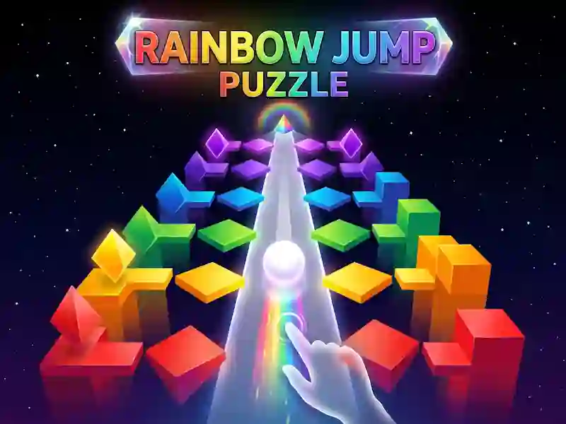 Mchezo Rainbow Jump Puzzle online