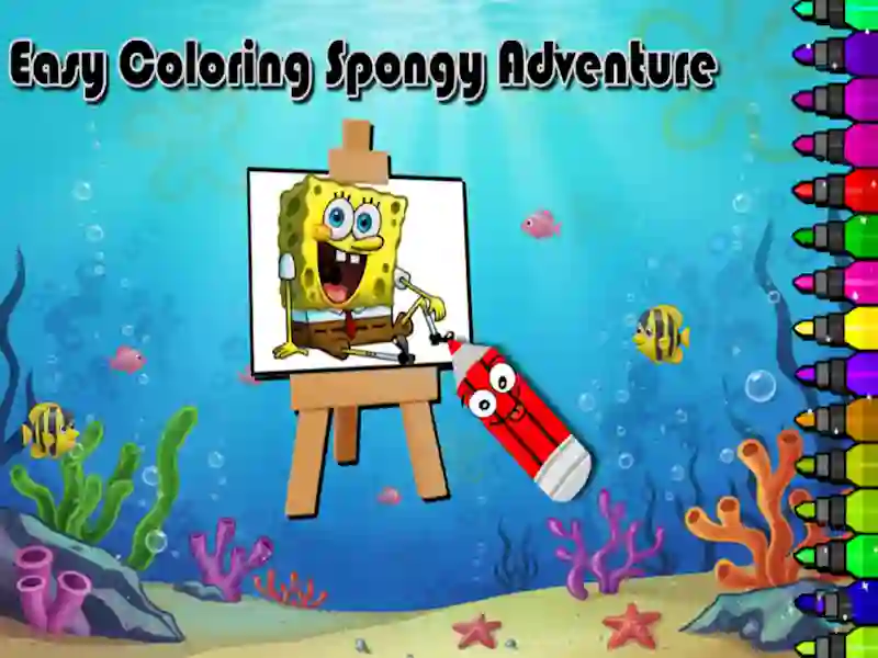 Mchezo Rahisi Coloring Spongy Adventure online