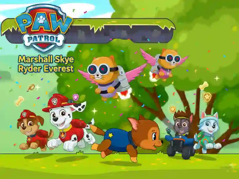 Mchezo Paw Patrol Marshall Skye Ryder Everest online