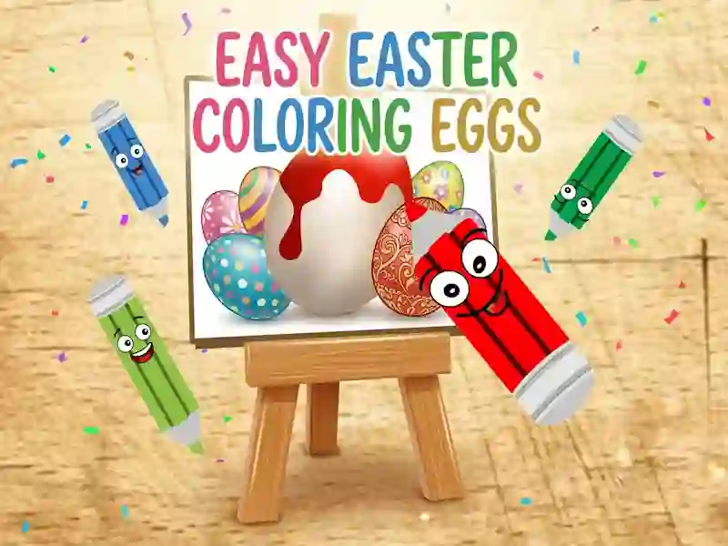 Mchezo Easy Easter Coloring Eggs online