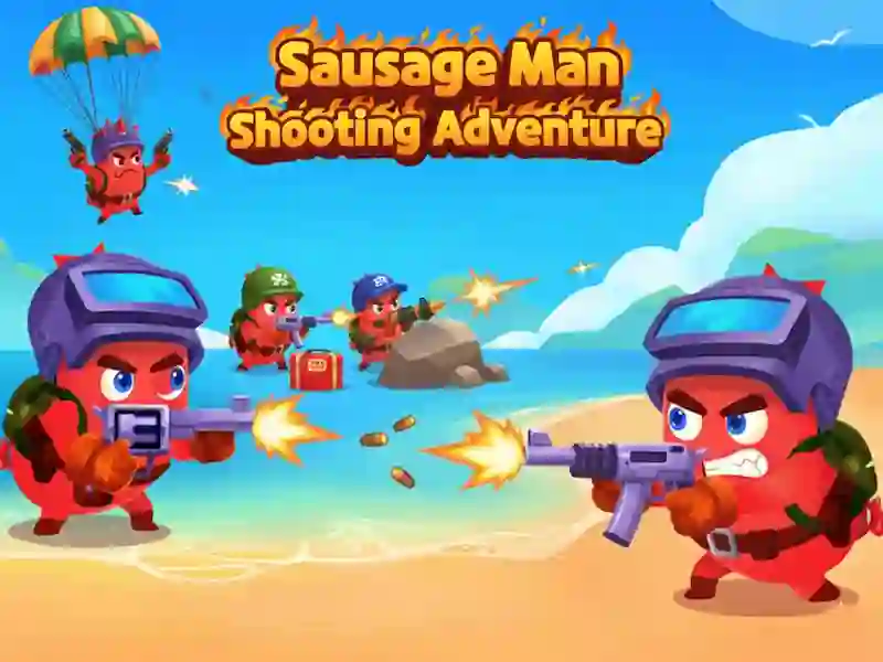 Mchezo Sausage Man Risasi Adventure online