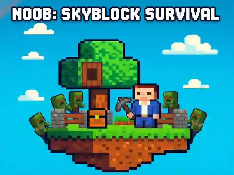 Mchezo Noob: Skyblock kuishi online