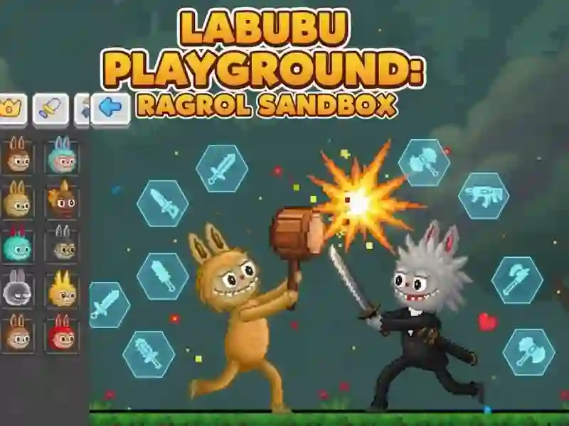 Mchezo Uwanja wa michezo wa Labubu: Sandbox ya Ragdoll online