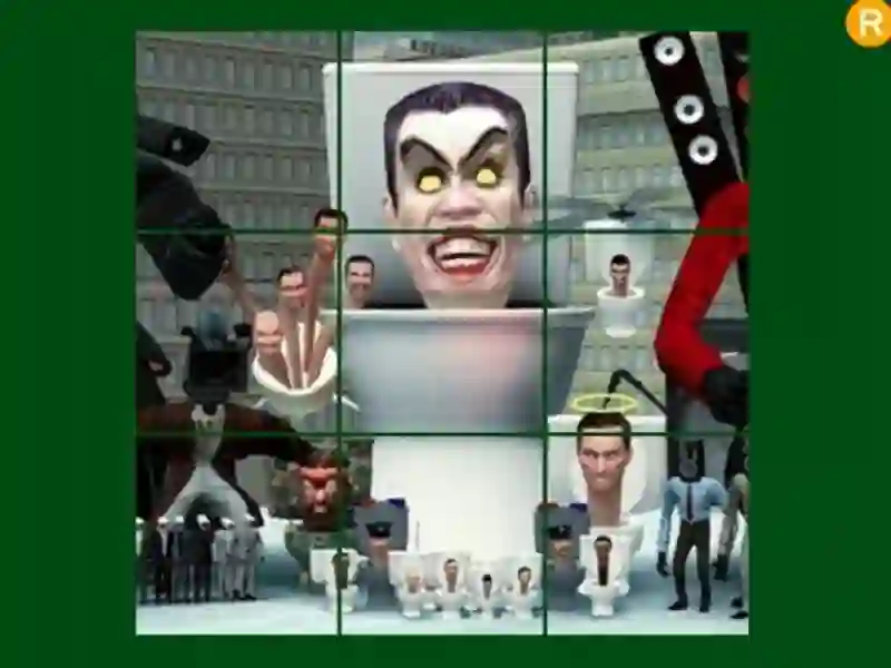 Mchezo Skibidi choo sliding puzzle online