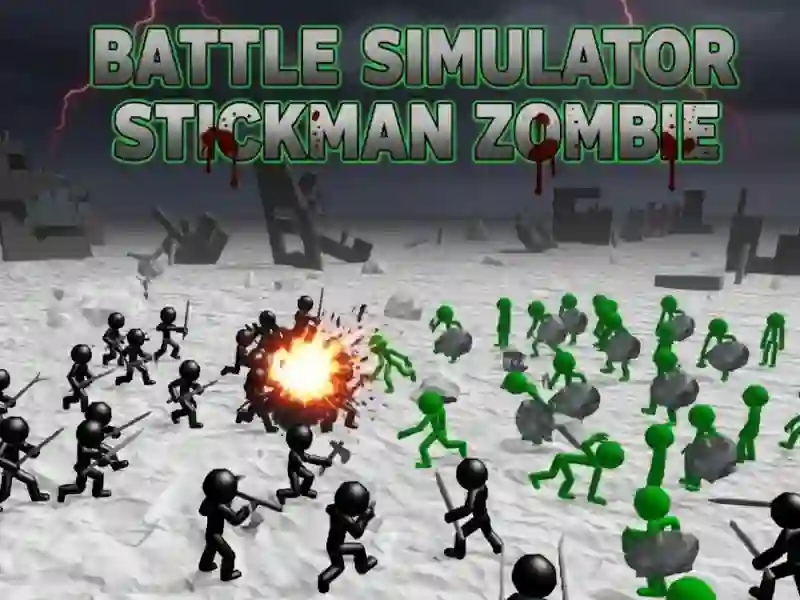 Mchezo Simulator ya Vita Stickman Zombie online