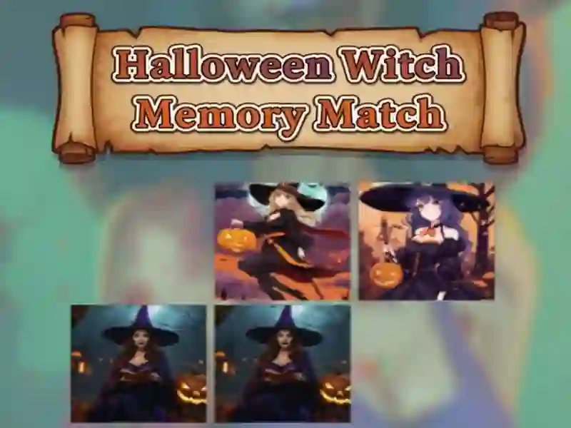 Mchezo Mechi ya kumbukumbu ya Mchawi wa Halloween online