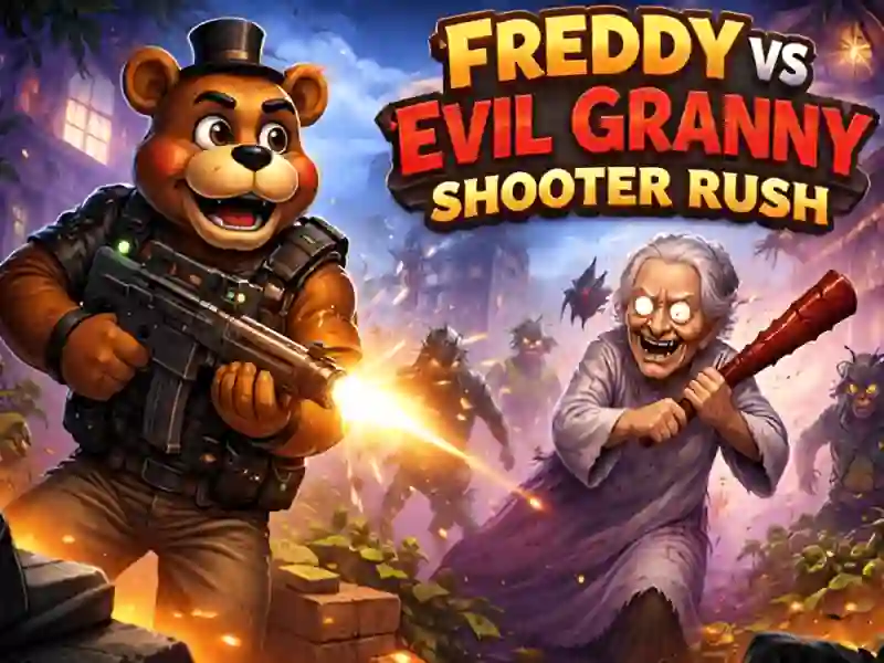 Mchezo Freddy vs Evil Granny Shooter Rush online