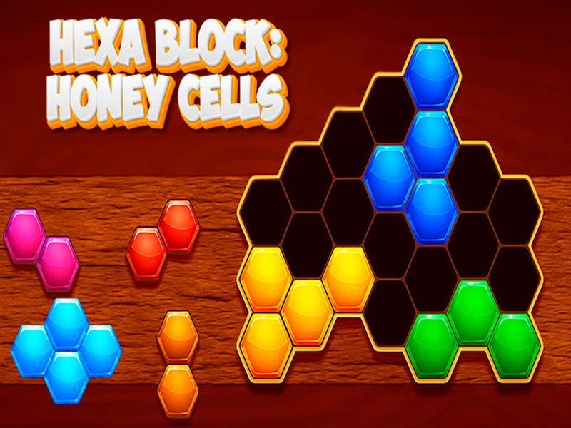 Mchezo Hexa block: seli za asali online